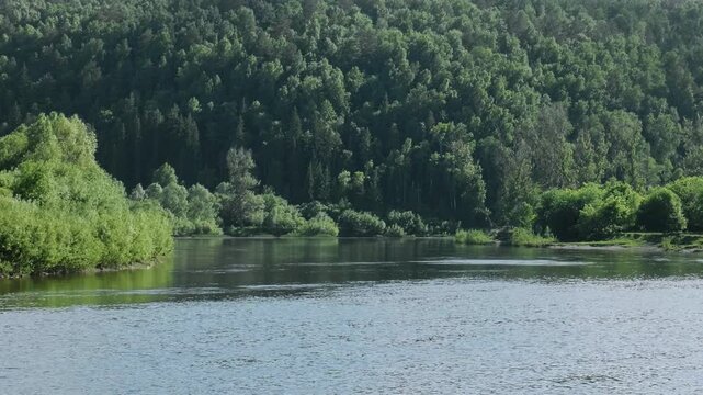 Southern Urals in summer: the Yuryuzan mountain river.