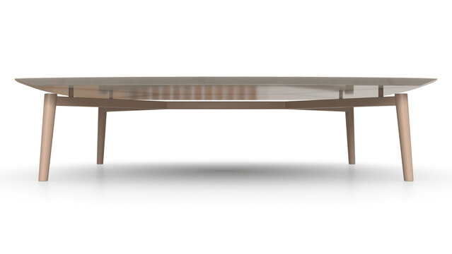 Wooden Table 3D Rendering 