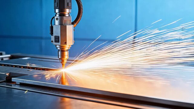 Metal cutting with sparks
