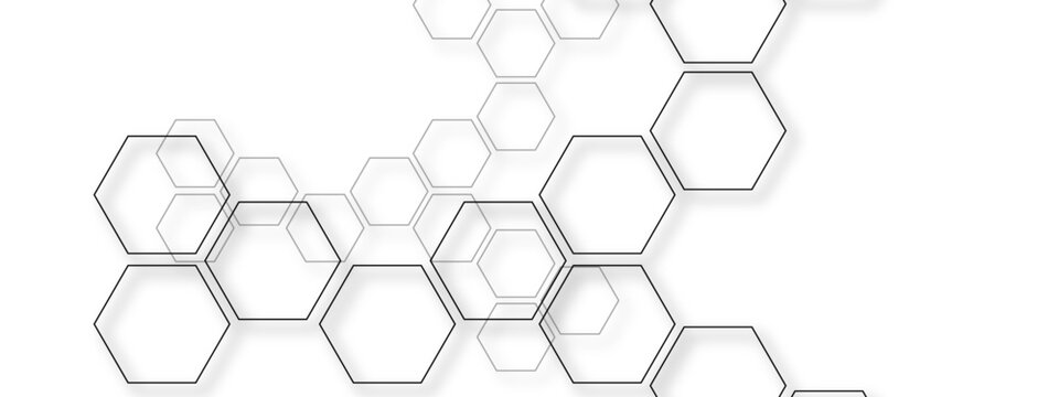Vector Abstract hexagonal pattern showcasing interconnected cells, a captivating design element that speaks volumes in modern design. The composition exudes minimalism and refinement.