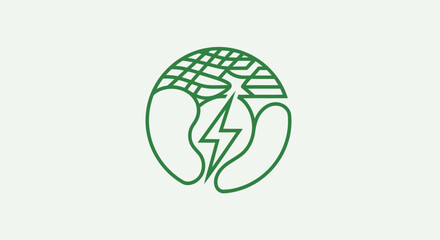 A green line illustration depicts a globe with a lightning bolt striking it. © Byone