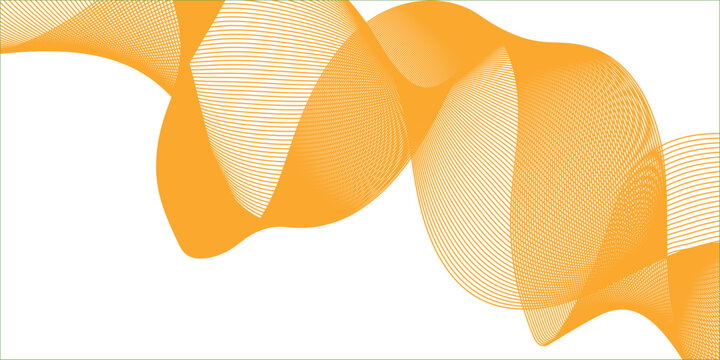 An elegant, abstract artwork features flowing lines in gradient orange that convey a sense of movement and energy, evoking a feeling of sophistication and modernity.