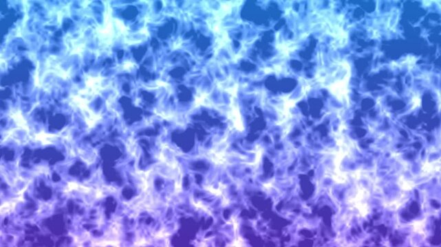 Blue Magic Fire Plasma Fractal Animation Loop Background - Abstract blue fire flames and plasma energy waves with organic fractal motion, perfect for mystical, sci-fi, or high-tech visual backgrounds