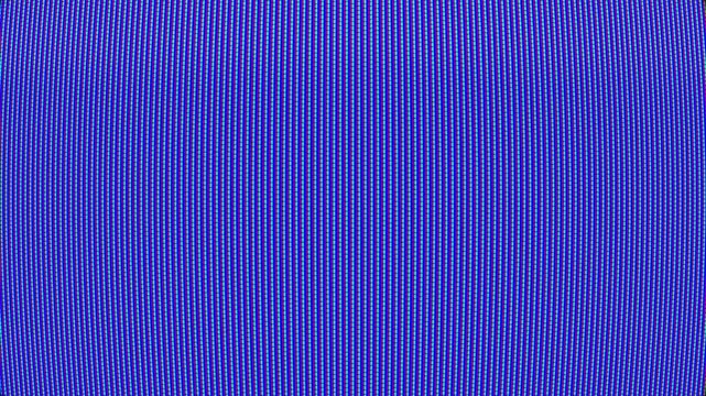 Broken blue pixels on retro CRT computer screen with glitch static damage display effect. 4k video