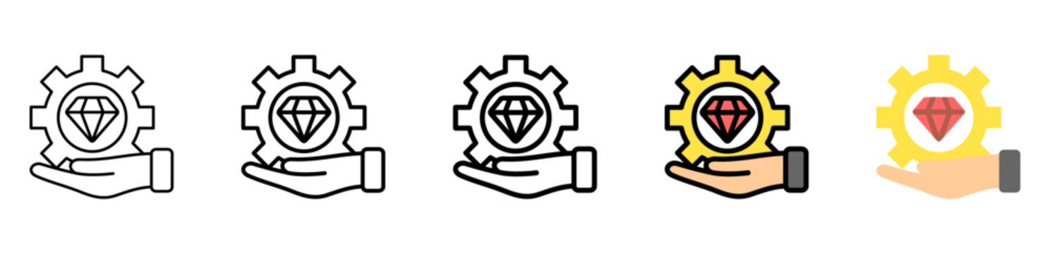 Value Proposition Icon With Differences and Colors