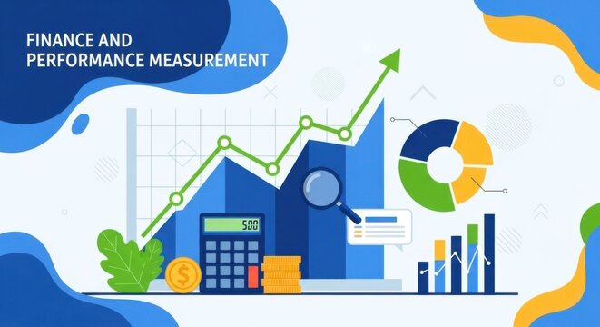 Finance and Performance Measurement with Growth Charts and Graphics