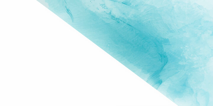 Abstract blue watercolor background with a painted ice texture and paper pattern resembles the rippling surface of an underwater swimming pool or calm sea water in summer