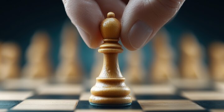 Strategic chess move with a focus on the king piece in a competitive game