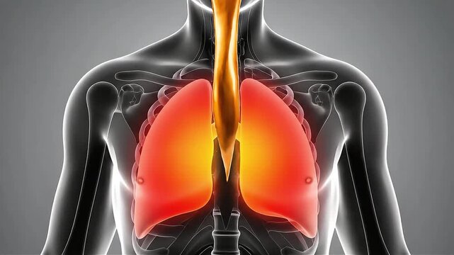 Minimal Esophagus Animation Showing Coffee Acid Reflux