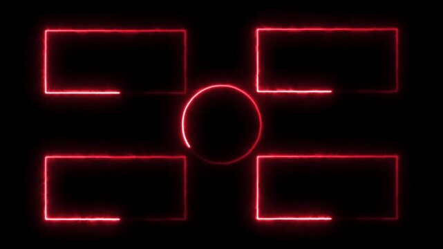 YouTube End Screen Electric Purple Glow, Digital End Screen,Glowing Subscribe box neon animation video,4k animation video.