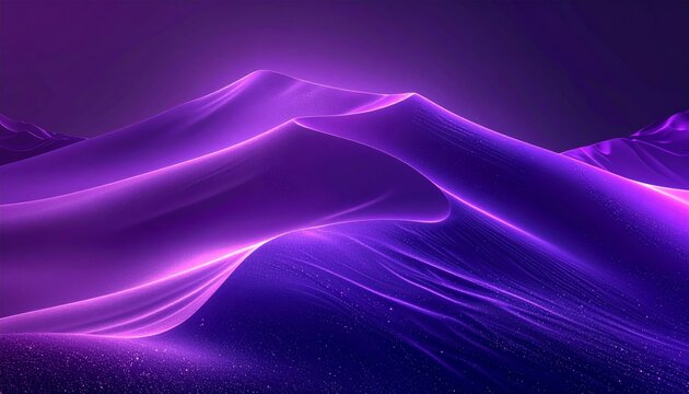 A flowing digital art backdrop featuring abstract purple smoke and blue energy waves in a dark motion design pattern