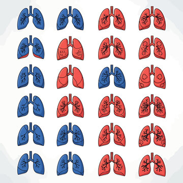 World Pulmonary Hypertension Day Hari Hipertensi Paru Sedunia Medical Lung Health Vector Illustration