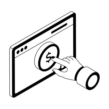 An isometric style icon showing ppc
