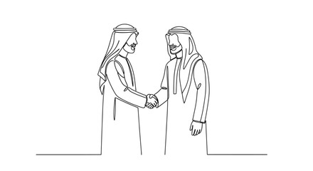 Obraz premium Two people shaking hands in agreement.