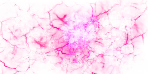 Fototapeta premium Vibrant pink and white abstract fractal background resembling cracked ice or glowing plasma. This intricate vein texture creates a delicate fantasy design element.