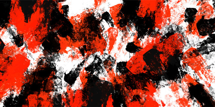 Bold abstract black white and red thick paint dab texture, messy grunge acrylic brush stroke background, chaotic expressionist high contrast graphic resource for modern dark art design layout