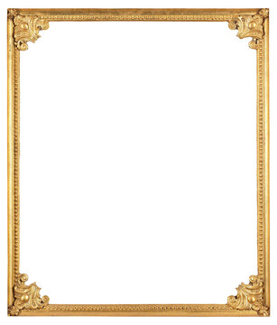 Patterned picture frame on a transparent background, in PNG format.