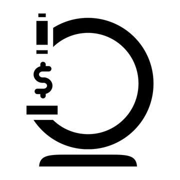 Microfinance Vector Glyph Icon Design
