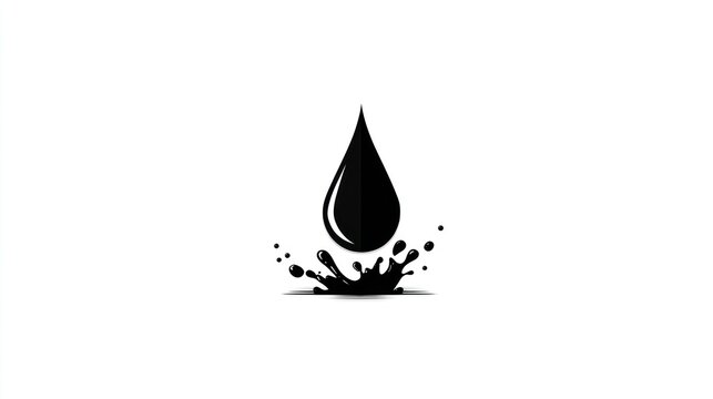 Black liquid drop icon