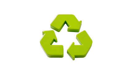 Obraz premium Lime Green Recycling Symbol with Three Arrows Circular Motif