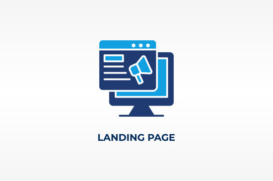 Landing Page vector, icon or logo sign isolated symbol illustration