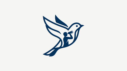 Obraz premium Bird of Freedom with Visionary Silhouette