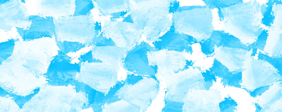 Cool light blue and white abstract thick palette knife paint texture, chunky acrylic block stroke background, messy expressionist canvas graphic resource for modern bold digital art design layout art.