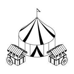 Icon depicting a carnival in isometric style  © Vectors Market