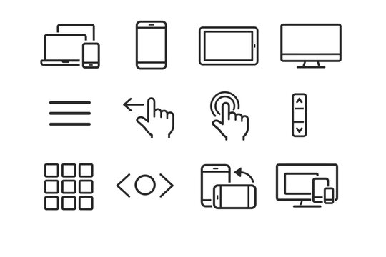 Image icon orientation vector simple touch desktop switch responsive breakpoint gesture generation