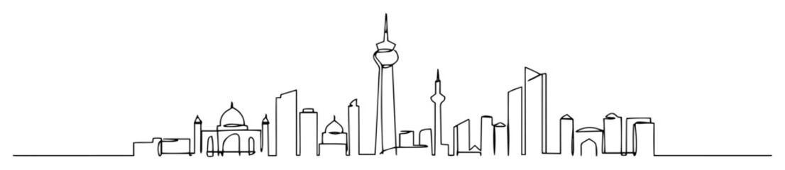 shanghai skyline cityscape with landmark towers sketch © Wieslaw