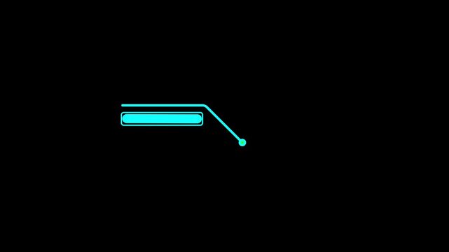 callous rectangle - mov - Futuristic HUD Elements. Animation of HUD elements lime callout for text 4K video. Simple HUD elements frame lines callout animation for text on black 4K video.