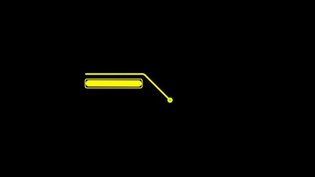 callous rectangle - mov - Futuristic HUD Elements. Animation of HUD elements lime callout for text 4K video. Simple HUD elements frame lines callout animation for text on black 4K video.