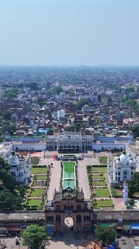 Vertical Aerial View of Chota Imambara Lucknow India