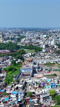 Vertical Aerial View of Chota Imambara Lucknow India