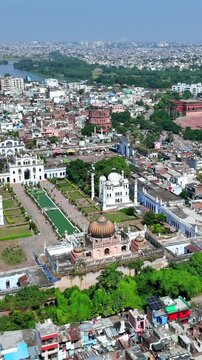 Vertical Aerial View of Chota Imambara Lucknow India