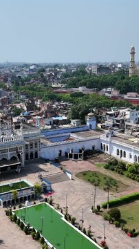 Vertical Aerial View of Chota Imambara Lucknow India