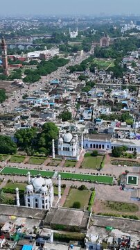 Vertical Aerial View of Chota Imambara Lucknow India