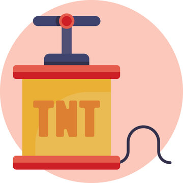 A classic red TNT bundle with a lit fuse, symbolizing explosive power used for mining and breaking rocks.