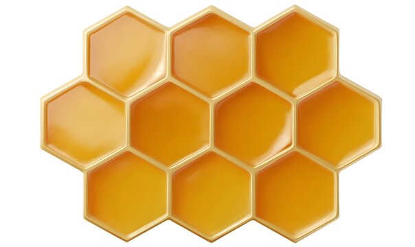 honeycomb hexagon cluster shaped like a badge, 