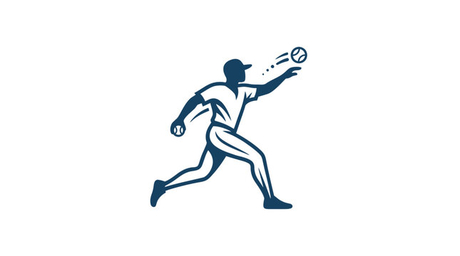 Baseball Player Throwing Ball Silhouette