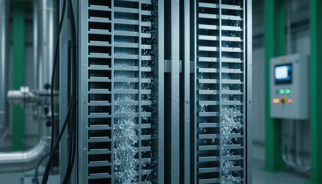 Industrial PEM water electrolyzer stack ribbed titanium bipolar plates hydrogen production