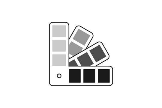 Professional color palette or swatch icon for graphic design tools