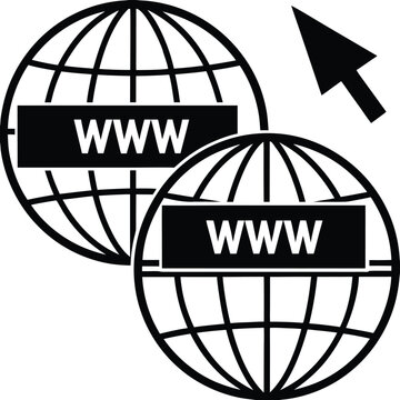 Global Website and Internet Icon Vector Illustration for Web Technology Design