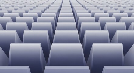 Obraz premium Abstract 3d maze with gray walls stretching into distance modern digital
