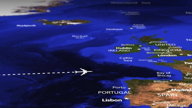 Flight From New York USA to Vienna AUSTRIA with flag pins