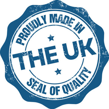 Proudly Made In The UK Vector Rubber Stamp
