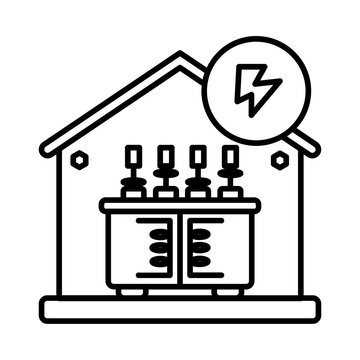 Transformator house icon