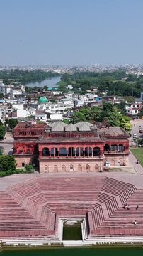 Vertical Aerial View of Husainabad Picture Gallery Lucknow Uttar Pradesh India
