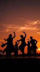 Fototapeta premium Bengali dancers celebrate new year Poila Baisakh with energetic performance