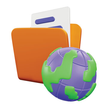Global Bank 3d rendering icon.